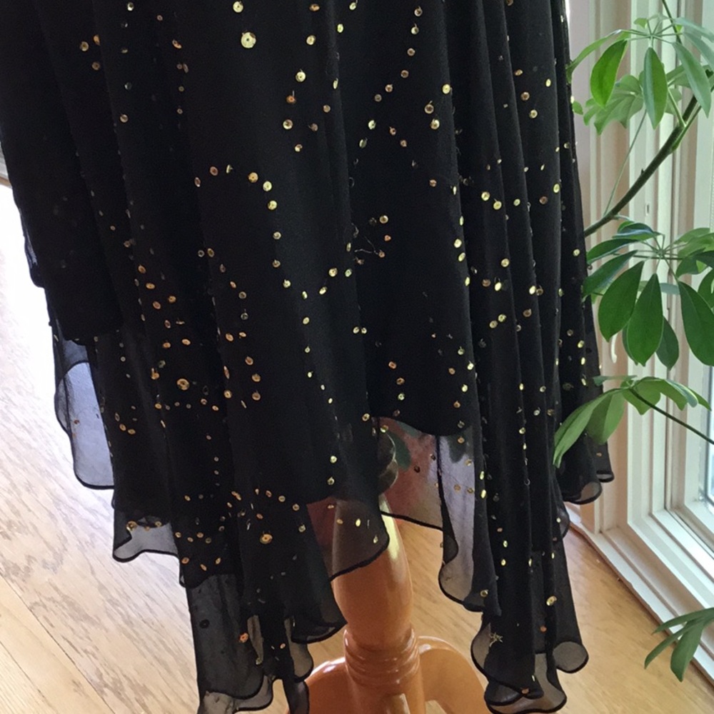 Cache Black Sequined Skirt - Picture 5 of 6